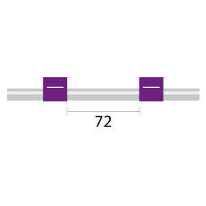 Contour Flared End MH Pump Tube 2tag (72mm) 2.06mm ID Purple/Purple (PKT 6)