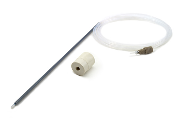 PTFE Sheathed Carbon Fibre Probe 0.5mm ID with 1/4-28 ratchet fitting (for PE S10 or AS93+)