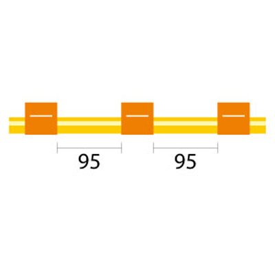 Contour Flared End Solva Pump Tube 3tag (95mm) 0.89mm ID Orange/Orange (PKT 6)