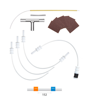 [60-703-0503] Internal Standard Kit with Orange/Blue Contour Flared End PVC tubing