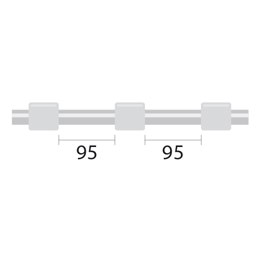 [1.02-WHT3B-95-F] ProLok Contour Flared End PVC Pump Tube 3tag (95mm) 1.02mm ID White/White (PKT 6)
